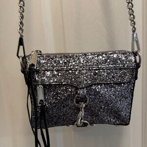 Rebecca Minkoff Glittery Silver Crossbody Bag